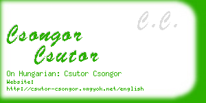 csongor csutor business card